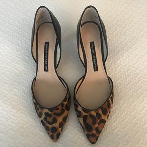 D’Orsay heels with cheetah print and black leather